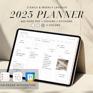 2025 Life Planner Minimalist Goodnotes Dated Digital Planner Apple Shortcut Calendar Integration Google Calendar Links 2025 Dated Bujo
