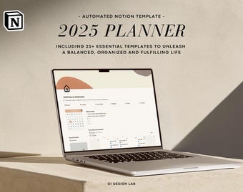 Modello di planner Notion 2025: il planner di vita completo e completo (digitale)