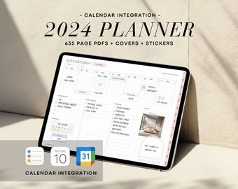 2024 Digital Planner Goodnotes Dated Life Planner with links to Apple Calendar Google Calendar Reminders Calendar Integration Digital Bujo