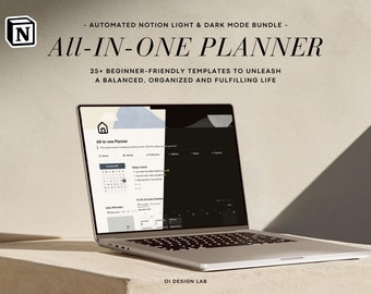 Pacchetto Notion Planner 2025: modello di Life Planner completo (download digitale)