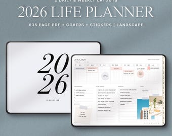 2026 Digital Life Planner for iPad – iOS Shortcuts & Google Calendar Links (PDF)
