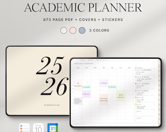 2025-2026 Academic Digital Planner: Student Life Organizer (Goodnotes, iPad) (Digital Download)