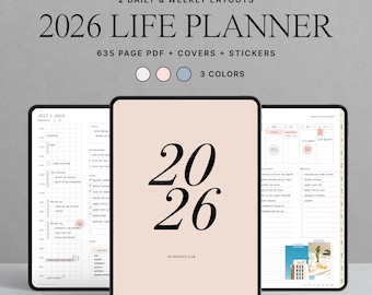 2026 Digital Life Planner for Goodnotes – Hyperlinked PDF, iOS Shortcuts