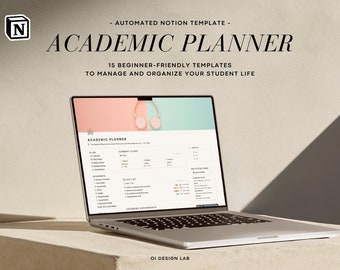Notion Academic Planner: modello minimalista per studenti (download digitale)