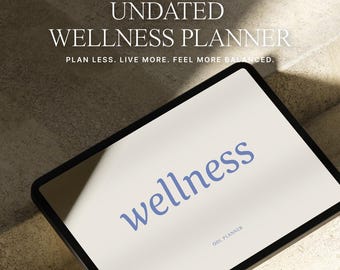 Agenda giornaliera per il benessere / Agenda senza data per la cura di sé e la gratitudine per iPad