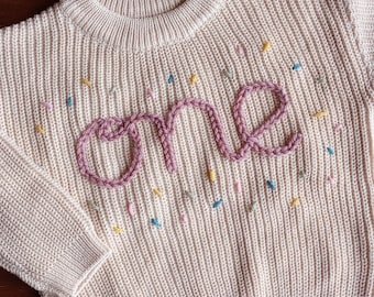 CUSTOM Birthday Sweater | Cursive font