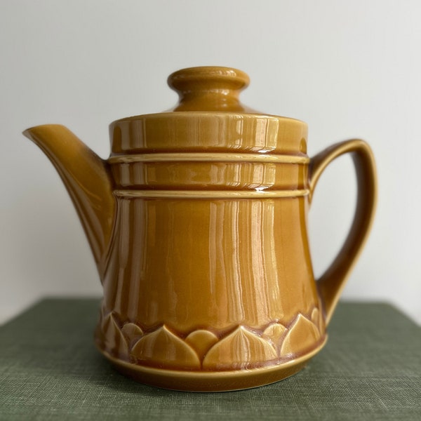 Golden Seville Genuine Stoneware Teapot and Lid