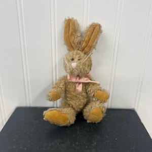 Boyd’s Bears Bunny Rabbit Beige Plush Jointed Posable with Bendable Ears 7” – Nursery Room Bunny Decor, Cuddly Plush Toy - Easter Bunny