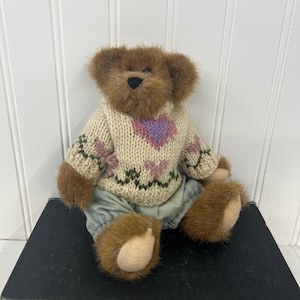 Edmund Boyd’s Bear #9175-07 (1997) – 8” Plush Poseable Bear, Retired Collector&#39;s Edition - Nursery Bear Decor - Boyd’s Bear Kids Room Decor