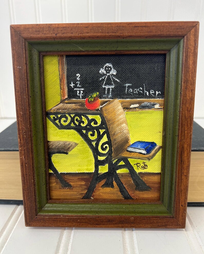 Small canvas painting for teacher gift or school decor