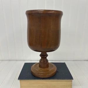 Handmade Wooden Chalice – Mid-Century Modern Planter, Candle Holder & Decorative Art Piece | Sustainable Natural Wood Vessel | MCM Wood