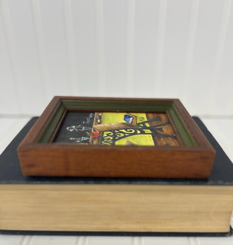 Retro schoolroom canvas perfect for homeschool spaces