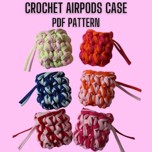 PDF Pattern Crochet AirPods Case | Coque d’AirPods | Beginner Friendly | Easy Tutorial | Video Tutorial (English + French Pattern)