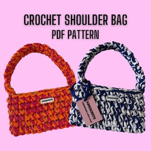 Modello PDF per borsa a tracolla all'uncinetto | Adatto ai principianti | EasyTutorial | Video tutorial (modello in inglese e francese)