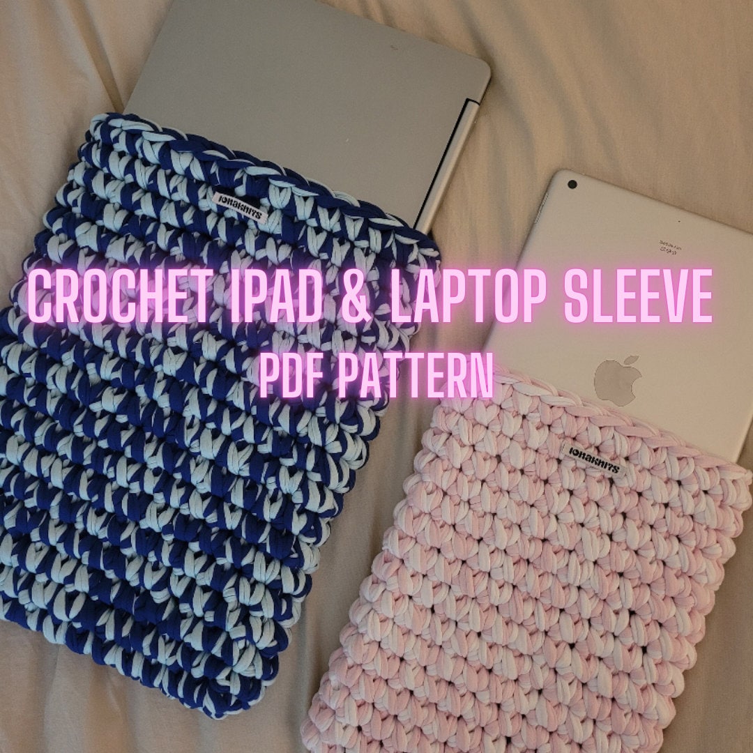 PDF Pattern Crochet iPad & Laptop Sleeve | iPad-Computer Sleeve | Beginner Friendly | EasyTutorial | Video Tutorial (EN + FR Pattern)