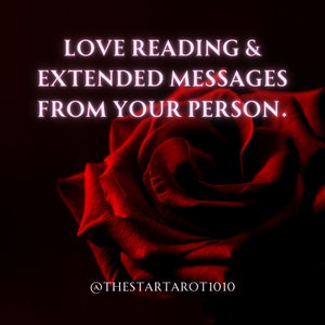 Love Reading & Extended Messages from your person Twin Flame, Soulmate, No Contact, Separtion