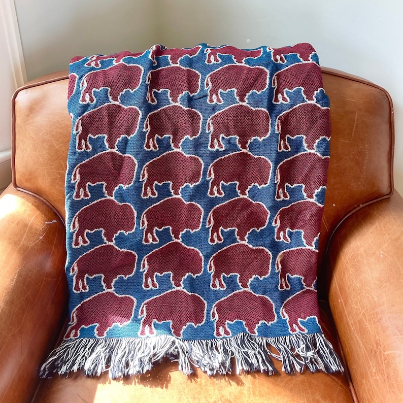 Bills Mafia Throw Blanket Bills Mafia Gift Made in USA Team Gift Bills Mafia New York Gift Football Josh Allen Fan Gift Buffalo Football