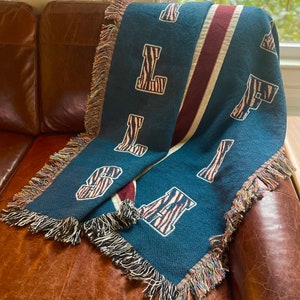 Buffalo Football Gift Bills Mafia COTTON WOVEN Blanket Buffalo Gift Josh Allen Fan Throw Blanket Heirloom for Bills Games Made in USA