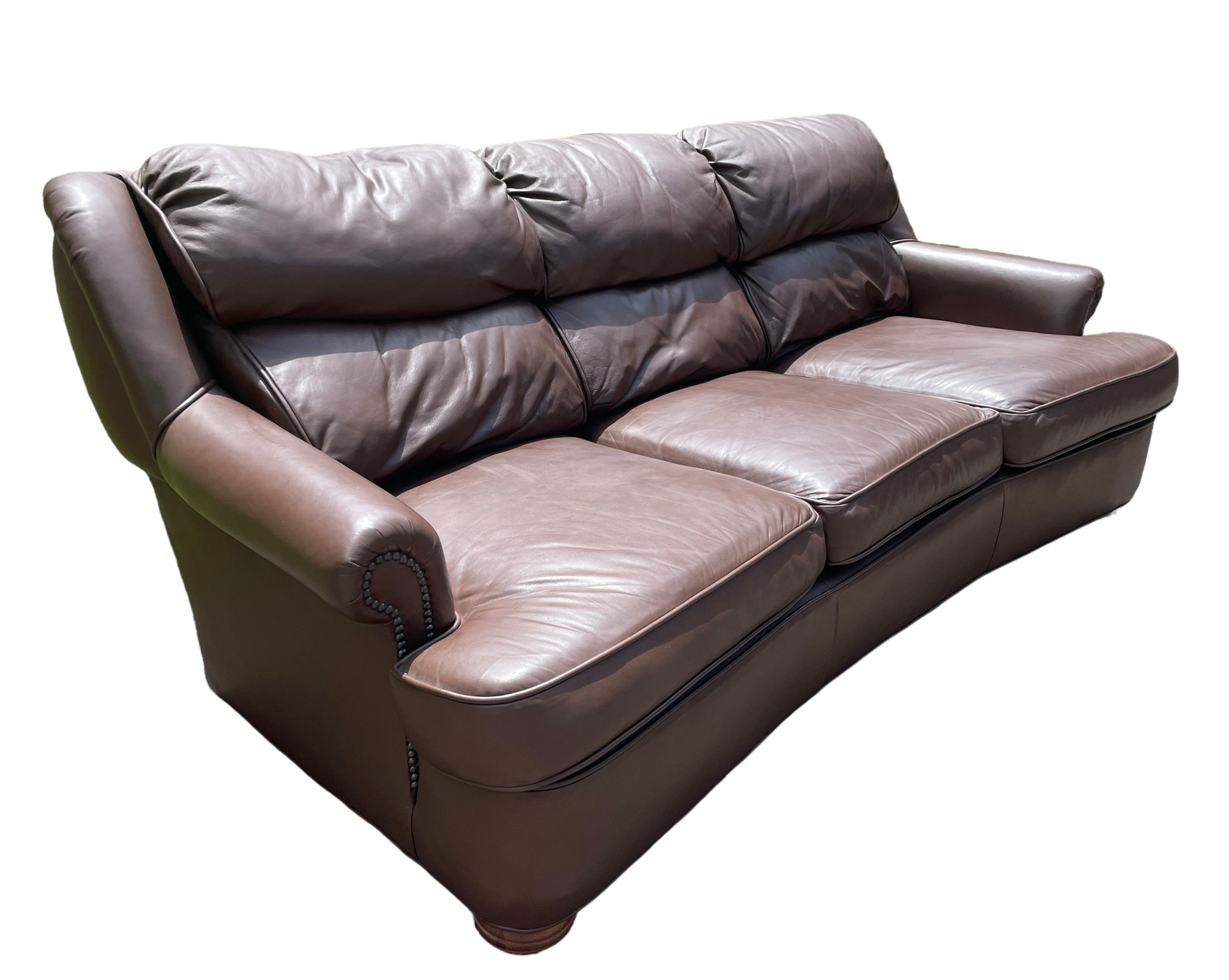 Top Grain Leather Couch Brown Leather Emerson Leather Luxury 3 Seater Sofa Immaculate Vintage Sofa Couch Anthropologie Style Etsy