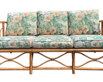 Vintage Sofa Ficks Reed Style Patio Furniture Rattan Vintage Sofa Palm Beach Boho Furniture Porch Couch