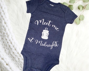Meet me at midnight baby onesie