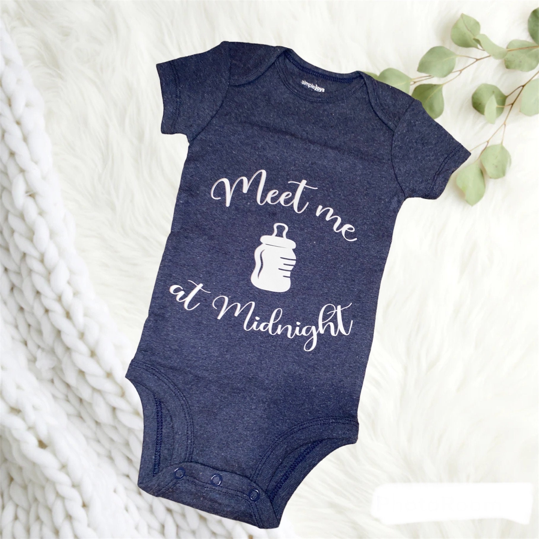 Meet me at midnight baby onesie