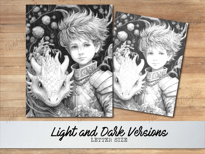 Prince and Dragon Coloring Book Collection 30 Prince and Dragon