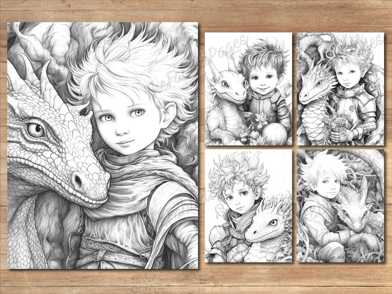 Prince and Dragon Coloring Book Collection 30 Prince and Dragon