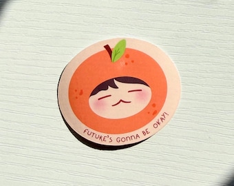 Adesivo "Yoongi Tangerine Future's Gonna Be Okay" | Adesivo Tangerine | Arte Kpop