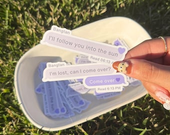 NEW - Original Kpop Lyric Text Message Sticker | OT7 Waterproof Vinyl Sticker | Kpop Tour Freebies