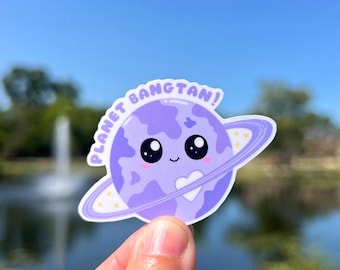 Adesivo artesanal Bangtan Planet | Adesivo à prova d'água Bangtan | Adesivo Kpop