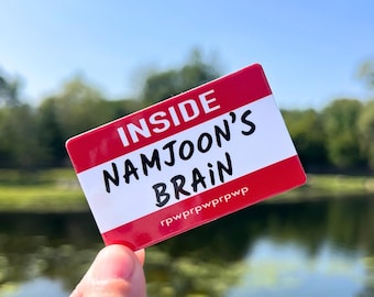 Adesivo artesanal "Dentro do Cérebro do Namjoonie" | Adesivo à prova d'água do Namjoonie | Adesivo do Bangtan