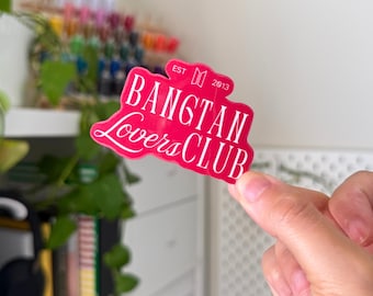 Adesivo OT7 Lovers Club | Adesivo de vinil à prova d'água | Presentes discretos de Kpop