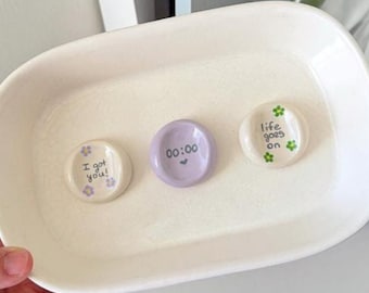 OT7 Lyric Worry Stones | Emotional Support Pebble | Kpop Inspired Gift | Anxiety Relief | Polymer Clay
