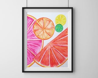 Juicy Summer Citrus ART PRINT