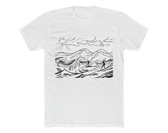 Surfs Up Mountain Side Mens T Shirt