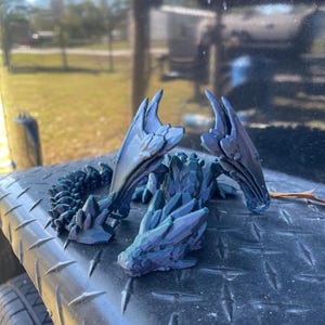 Gemstone Wyvern, Articulated Wyvern 3D printed