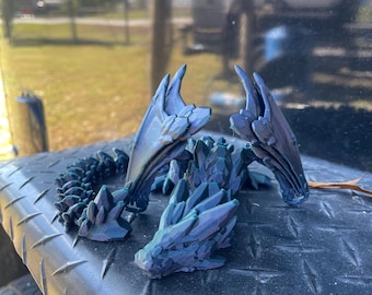 Gemstone Wyvern, Articulated Wyvern 3D printed