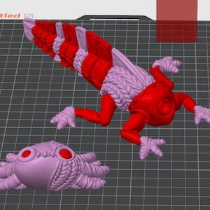 Axolotl farci, Axolotl articulé, Axolotl imprimé en 3D