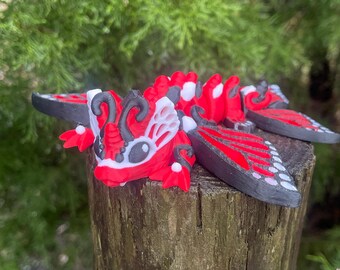 Tiny Butterfly Dragon!, Articulated butterfly dragon, 3D printed tiny butterfly dragon