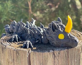 Baby Unicorn Dragon, Articulated unicorn dragon, 3D printed Unicorn Dragon