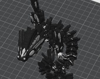 Baby Winged Serpent, Articulated Baby Winged Serpent, 3D printed Baby Wing Serpent