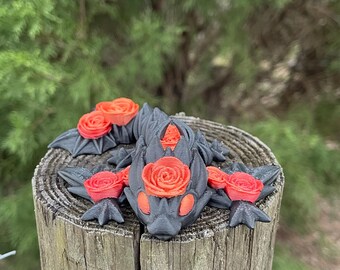 Tiny Rose Wyvern Remake, Articulated Wyvern, 3D printed Rose Wyvern