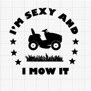 Ich bin sexy und ich mähe es svg, mähen svg, mähen svg, Papa svg, Mama svg, lustige Mäh-Zitate svg, sexy Zitate svg, Hausarbeit svg, lustige Zitate svg