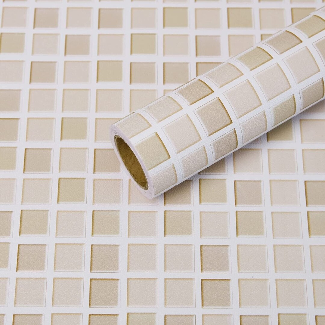 Mosaic Tile Vinyl Sticker Roll Kitchen Bathroom Self Adhesive Wall