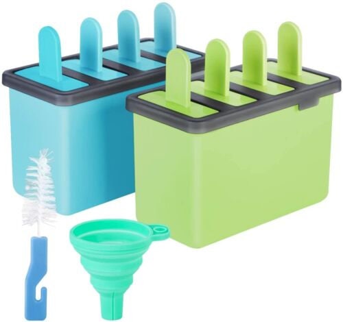 Zulay Kitchen Popsicle Molds Set of 6 - BPA Free Reusable Molds With Drip  Guard, Tray, Silicone Funnel & Cleaning Brush