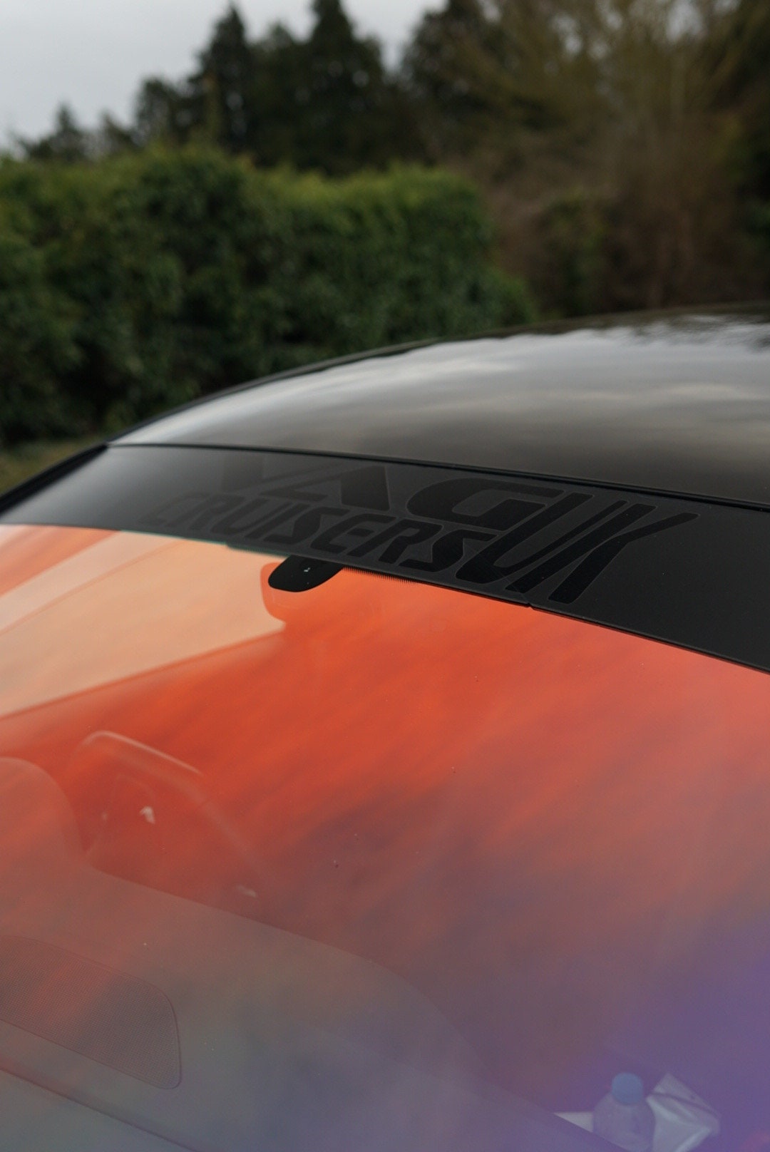  Windscreen Sunstrip Decal, Car Van Windscreen Sun Strip Gloss  Black 140x20cm Universal PVC Windshield Sticker for Automobiles : Automotive