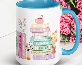 Romance Tropes  Mug, Smut Reader Cup, Enemies to Lovers, Friends to Lovers, Fated Mates,  Book Club Gifts