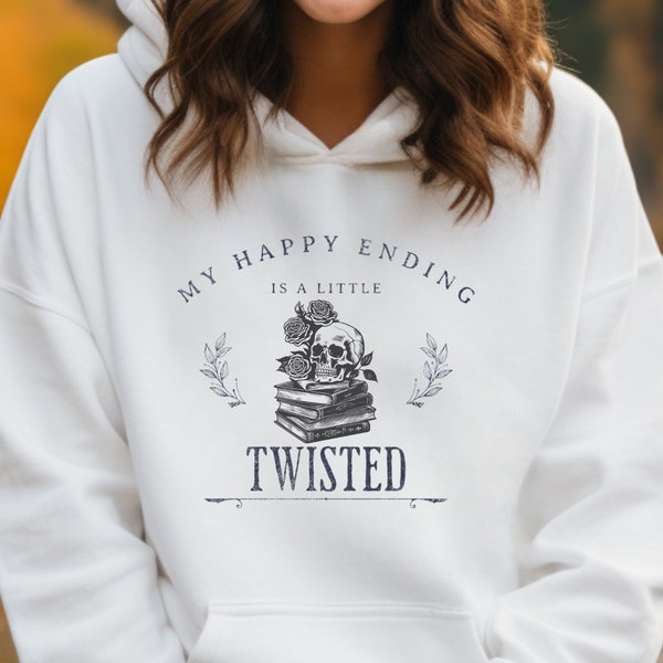 My Happy Ending Is A Little Twisted  | Twisted Series Inspired Sweatshirt  |  Booktok Sweatshirt |  Bookstagram  | Reader Gifts