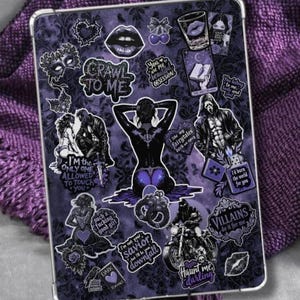 Dark Romance Kindle Insert | Purple Smut Sticker Printable Kindle Skin | Masked Men Insert | Paperwhite 10, 11, 12th Gen, Basic, Colorsoft